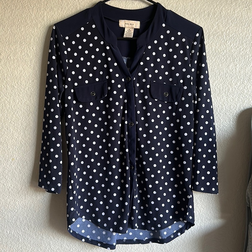 M Navy Button Down